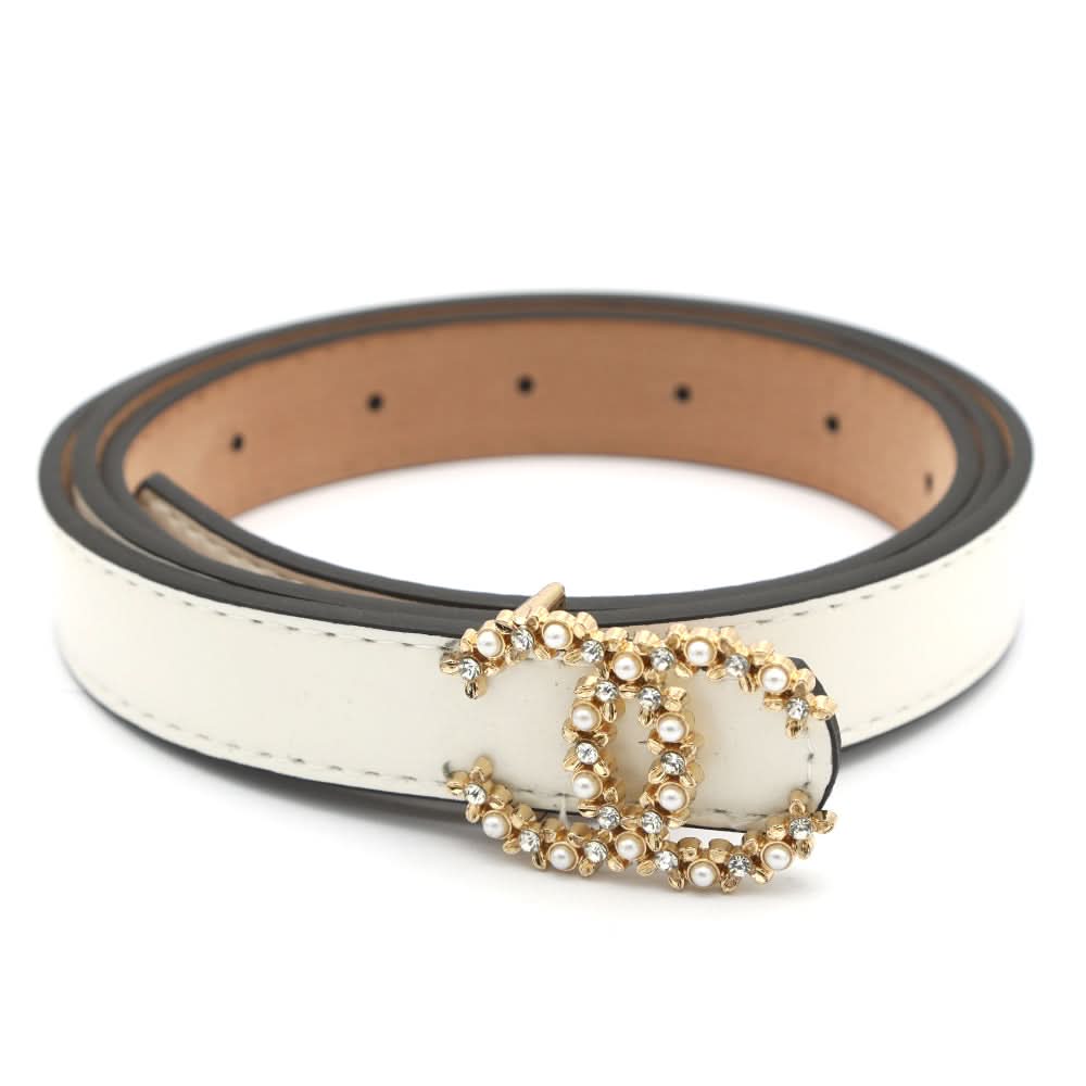 Women's Belt - White, Women, Belts, Chase Value, Chase Value