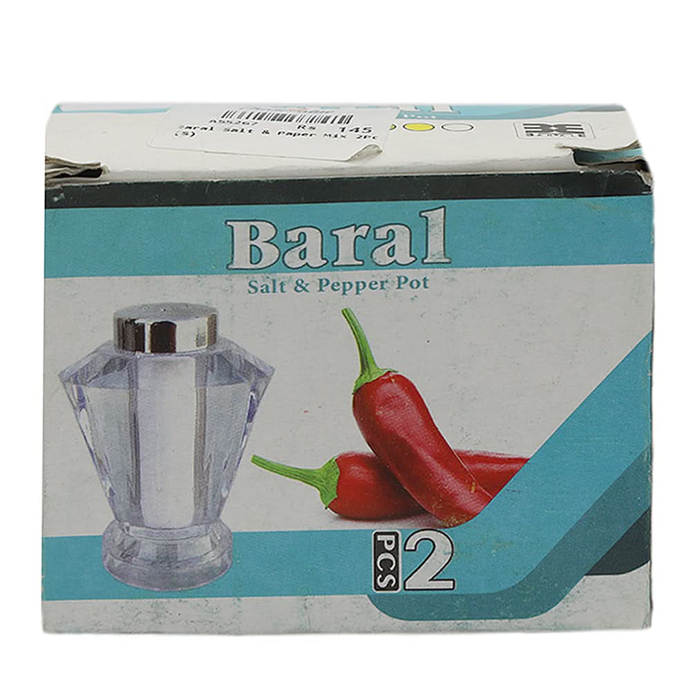 Baral Salt & Paper Mix 2Pc - White, Home & Lifestyle, Kitchen Tools And Accessories, Chase Value, Chase Value