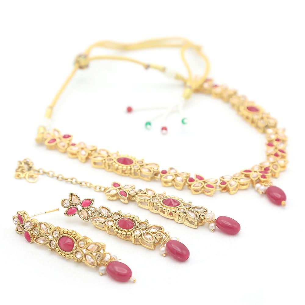 Women's Casting Jewelry Set - Maroon, Women, Jewellery Set, Chase Value, Chase Value