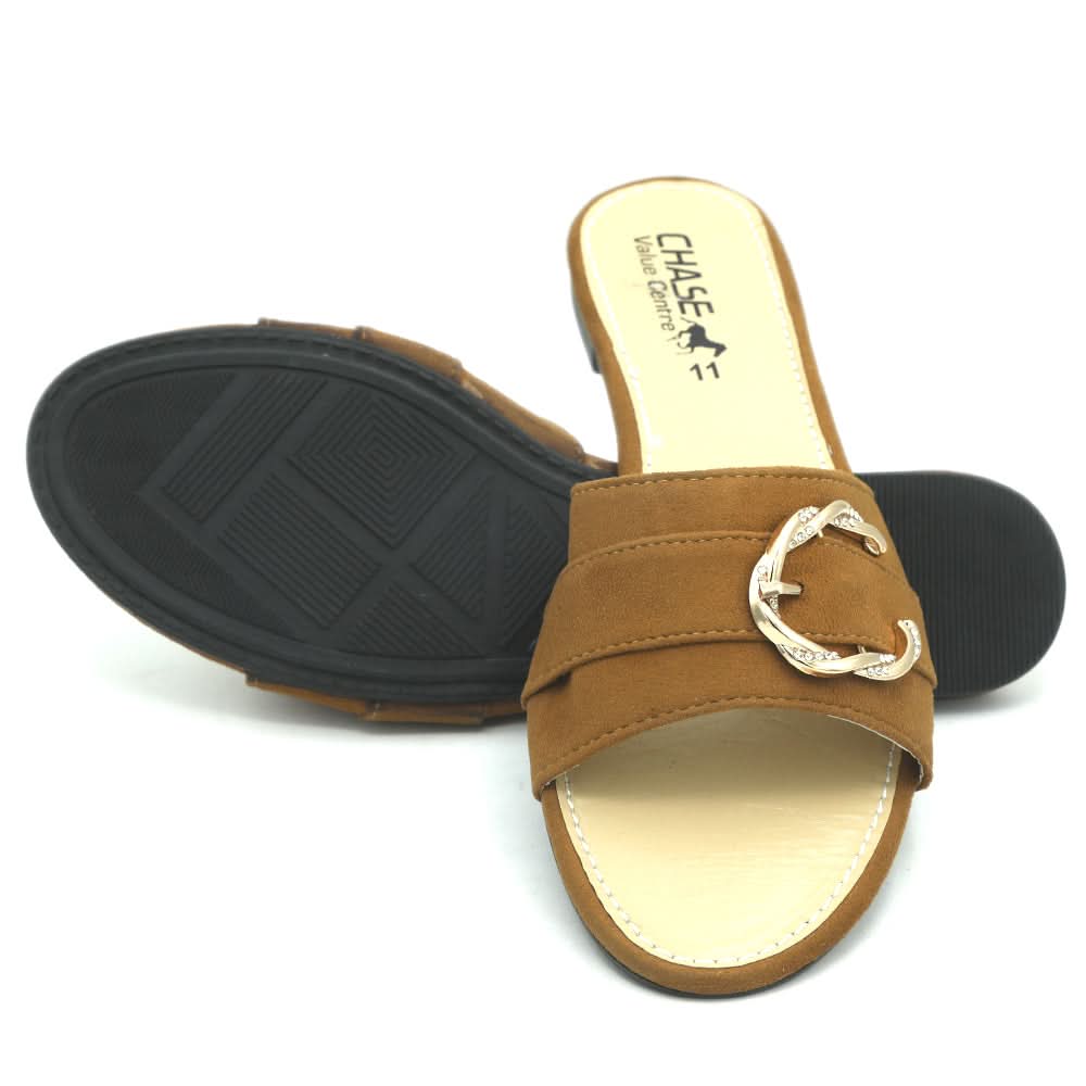 Women's Fancy Slippers A-0015 - Mustard, Women, Slippers, Chase Value, Chase Value
