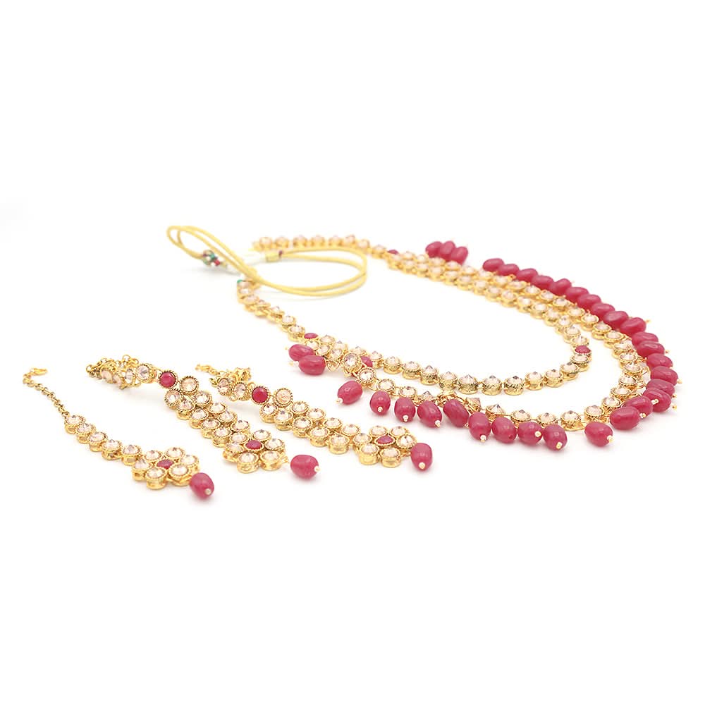 Women's Casting Jewellery Set - Maroon, Women, Jewellery Set, Chase Value, Chase Value