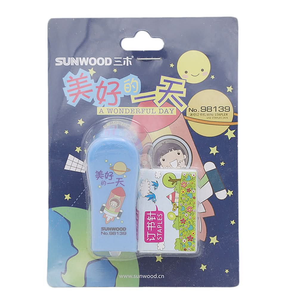 Sunwood Stapler With Pins98139 - Blue, Kids, Pencil Boxes And Stationery Sets, Chase Value, Chase Value