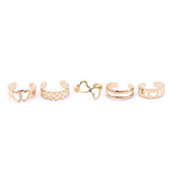 Womens 5Pc Ring - Golden - A, Women, Finger Rings, Chase Value, Chase Value
