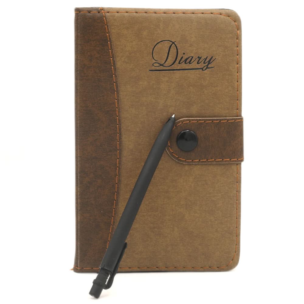 Notebook With Pen Medium 7260 - Brown, Kids, Notebooks And Diaries, Chase Value, Chase Value