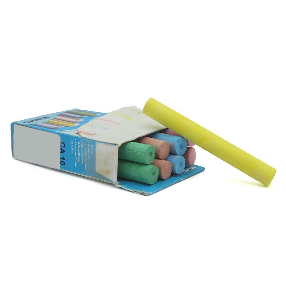 MUNGYO Dustless Chalk 10 Pcs Pack (CA-10) - Multi, Kids, Pencil Boxes And Stationery Sets, Chase Value, Chase Value