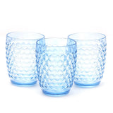 Diamond Glass 3 Pcs Pack - Light Blue, Home & Lifestyle, Glassware & Drinkware, Chase Value, Chase Value