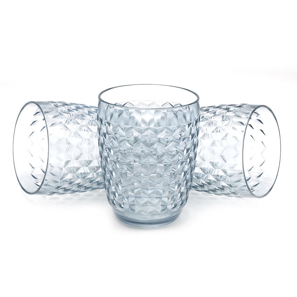 Diamond Glass 3 Pcs Pack - Grey, Home & Lifestyle, Glassware & Drinkware, Chase Value, Chase Value