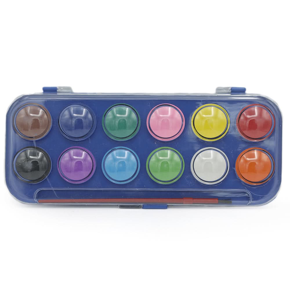 Water Cake Color 27 Mm 12 Color 1227 - Multi, Kids, Pencil Boxes And Stationery Sets, Chase Value, Chase Value