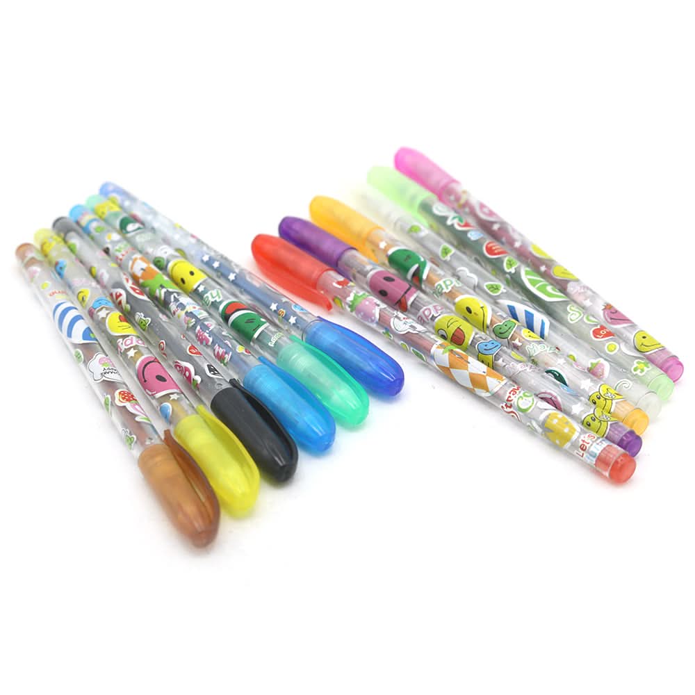 Glitter Pen 12 Pcs Gp-12 - Multi, Kids, Pencil Boxes And Stationery Sets, Chase Value, Chase Value