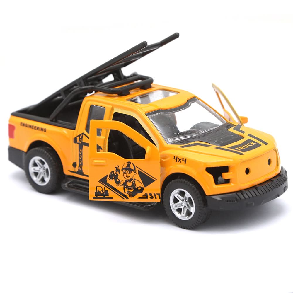 Pull Back Metal Car Vigo 3680 - Yellow, Kids, Non-Remote Control, Chase Value, Chase Value