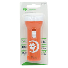 Rechargeable 1 LED Torch DP-9121A - Orange, Home & Lifestyle, Emergency Lights & Torch, Chase Value, Chase Value