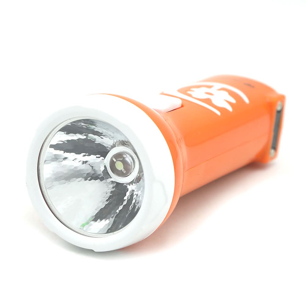 Rechargeable 1 LED Torch DP-9121A - Orange, Home & Lifestyle, Emergency Lights & Torch, Chase Value, Chase Value