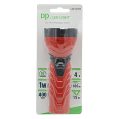Rechargeable 1 LED Torch DP-9048A - Red, Home & Lifestyle, Emergency Lights & Torch, Chase Value, Chase Value