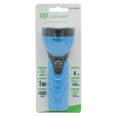 Rechargeable 1 LED Torch DP-9048A - Blue, Home & Lifestyle, Emergency Lights & Torch, Chase Value, Chase Value