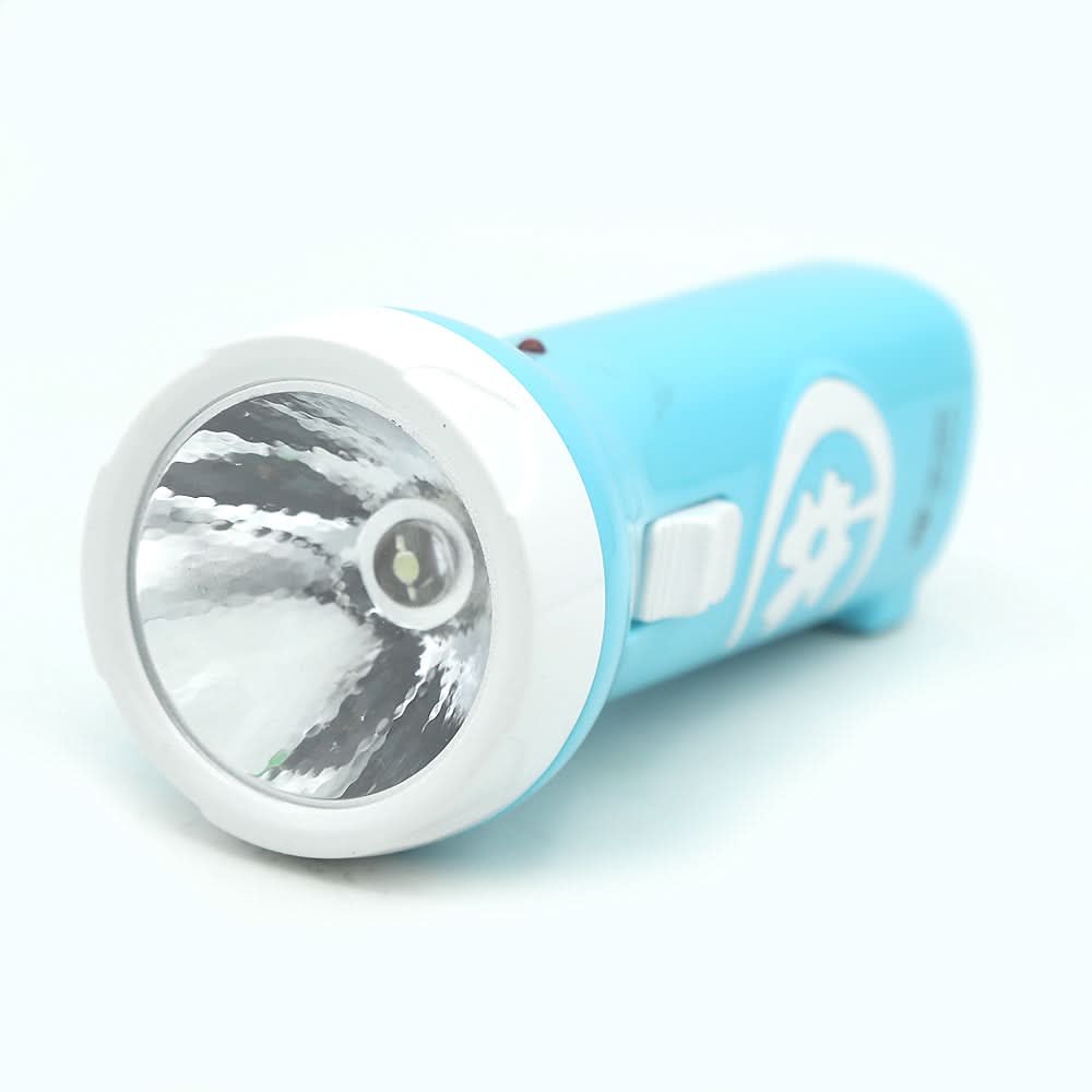 Rechargeable 1 LED Torch DP-9121A - Sky Blue, Home & Lifestyle, Emergency Lights & Torch, Chase Value, Chase Value