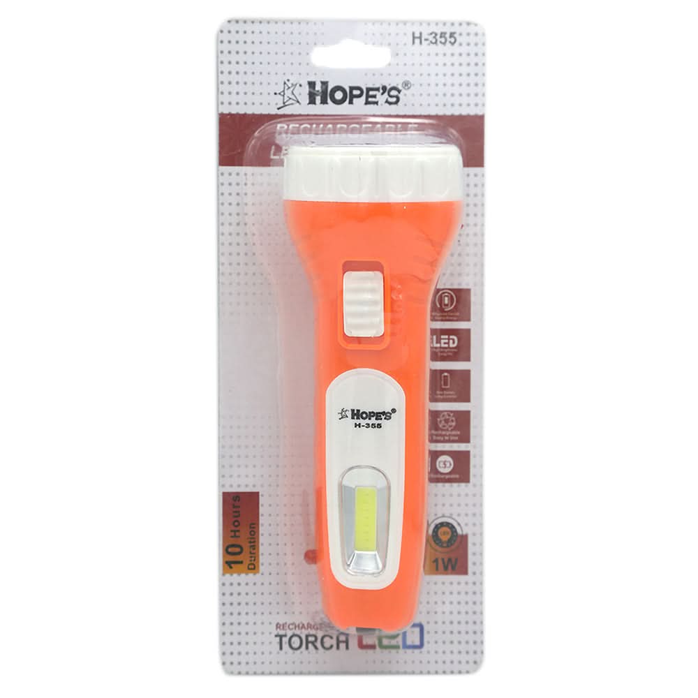 Hopes 2 LED Torch H-355 - Orange, Home & Lifestyle, Emergency Lights & Torch, Chase Value, Chase Value