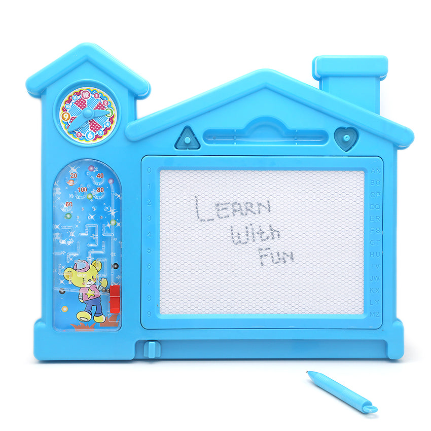 Magic Slate House White Toy 708 - Blue, Kids, Writing Boards And Slates, Chase Value, Chase Value