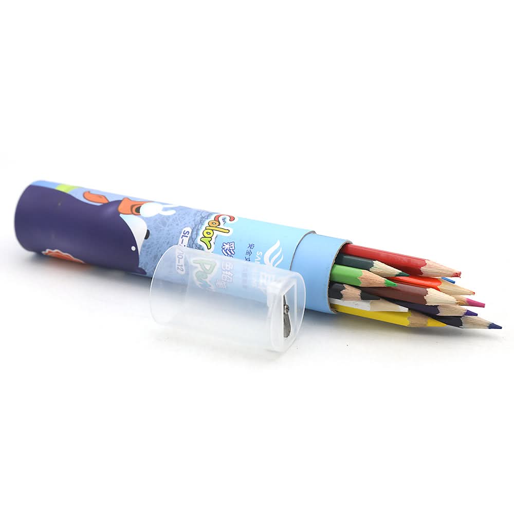 Sanlone Color Pencil 12 Pcs Set SL-710-12 - Multi, Kids, Pencil Boxes And Stationery Sets, Chase Value, Chase Value