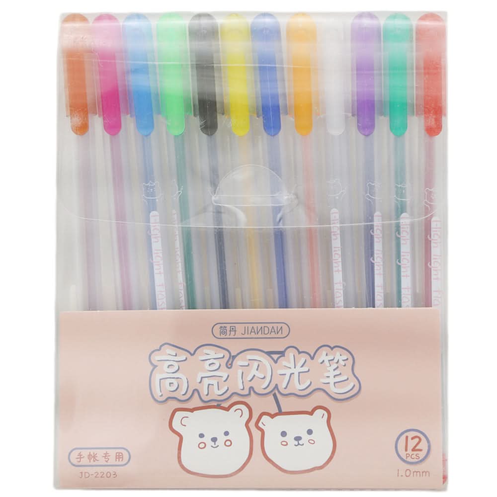 Glitter Pens 12 Colors, Kids, Pencil Boxes And Stationery Sets, Chase Value, Chase Value