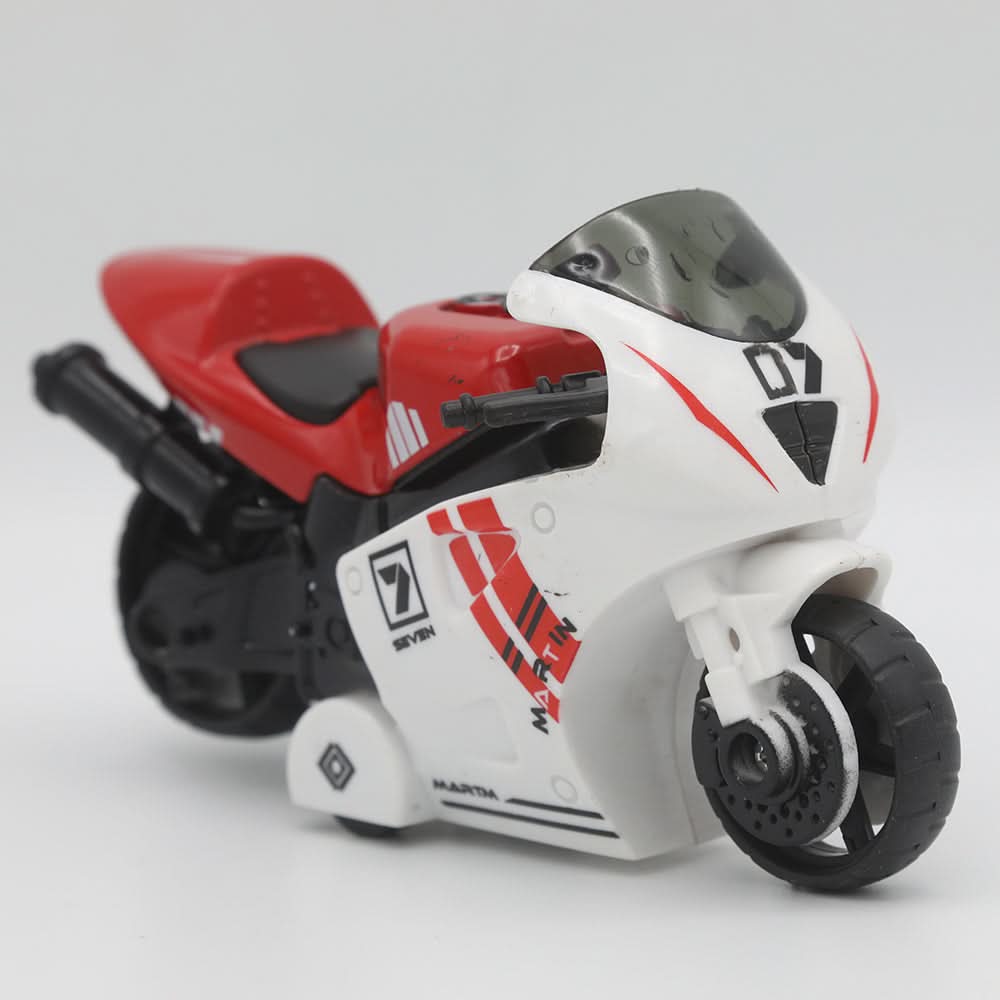 Die Cast Pull Back Metal Motorcycle - Red, Kids, Non-Remote Control, Chase Value, Chase Value