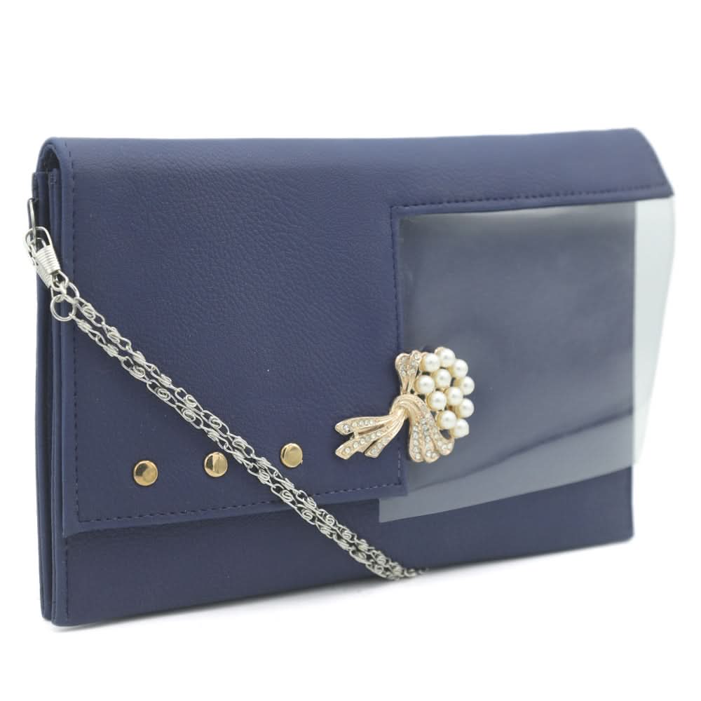 Women's Clutch K-2031 - Navy Blue, Women, Clutches, Chase Value, Chase Value