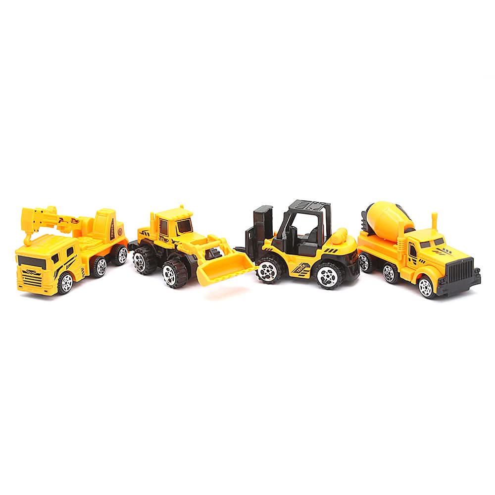 Free Wheel Metal Car 4 PC 3643 - Yellow, Kids, Non-Remote Control, Chase Value, Chase Value
