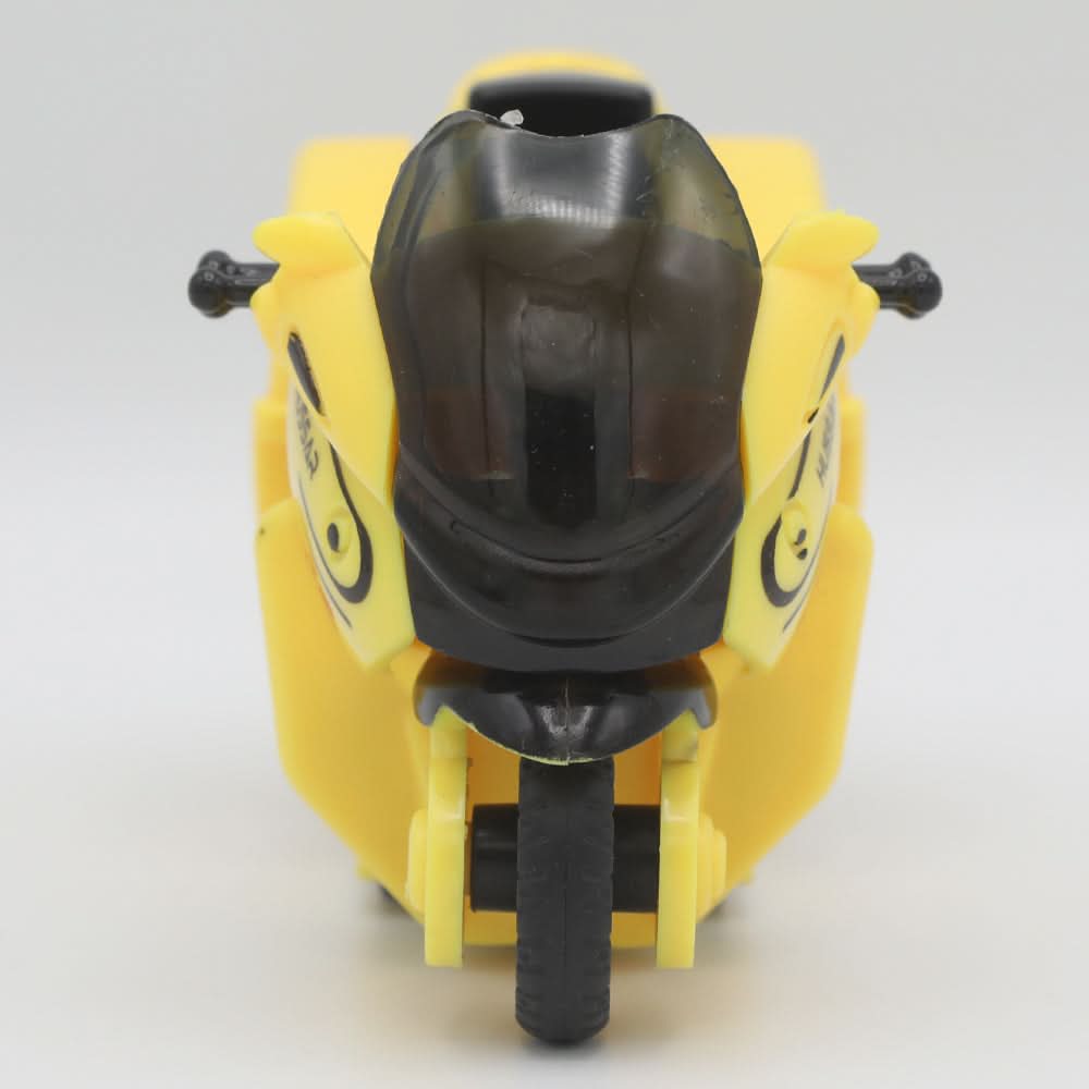 Die Cast Pull Back Metal Motorcycle - Yellow, Kids, Non-Remote Control, Chase Value, Chase Value
