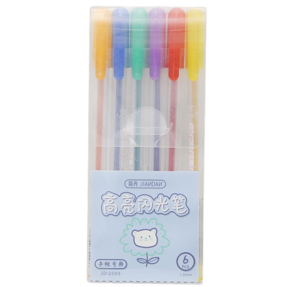 Glitter Pens 6 Colors, Kids, Pencil Boxes And Stationery Sets, Chase Value, Chase Value