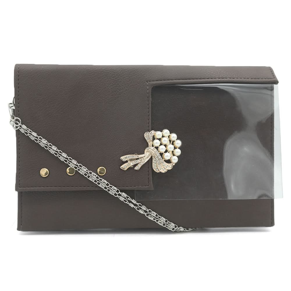 Women's Clutch K-2031 - Coffee, Women, Clutches, Chase Value, Chase Value