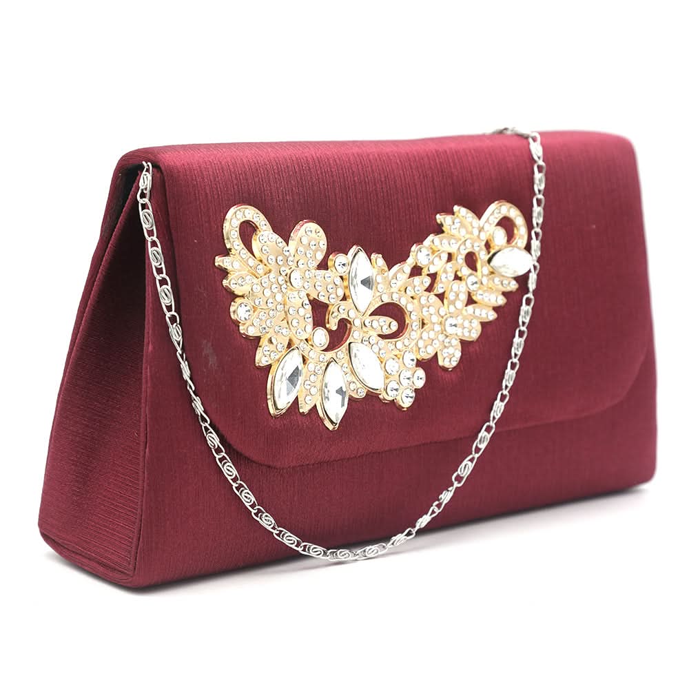 Women's Clutch K-2092 - Maroon, Women, Clutches, Chase Value, Chase Value