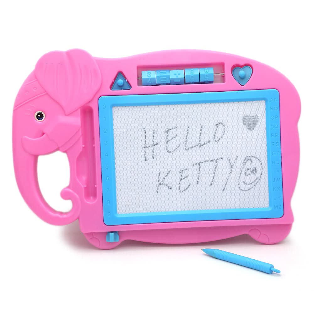 Magic Slate Elephant Shape 808 - Pink, Kids, Writing Boards And Slates, Chase Value, Chase Value