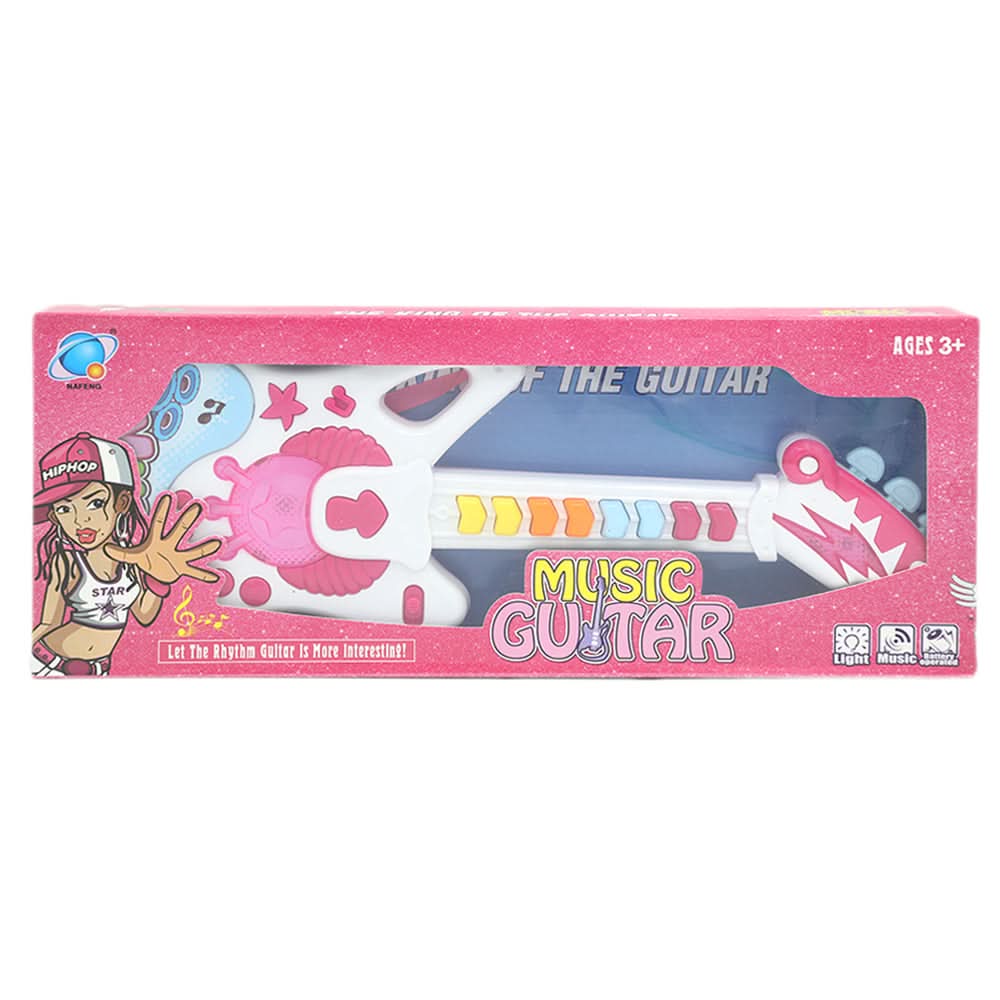 Cartoon Guitar 07917-661f - White, Kids, Musical Toys, Chase Value, Chase Value