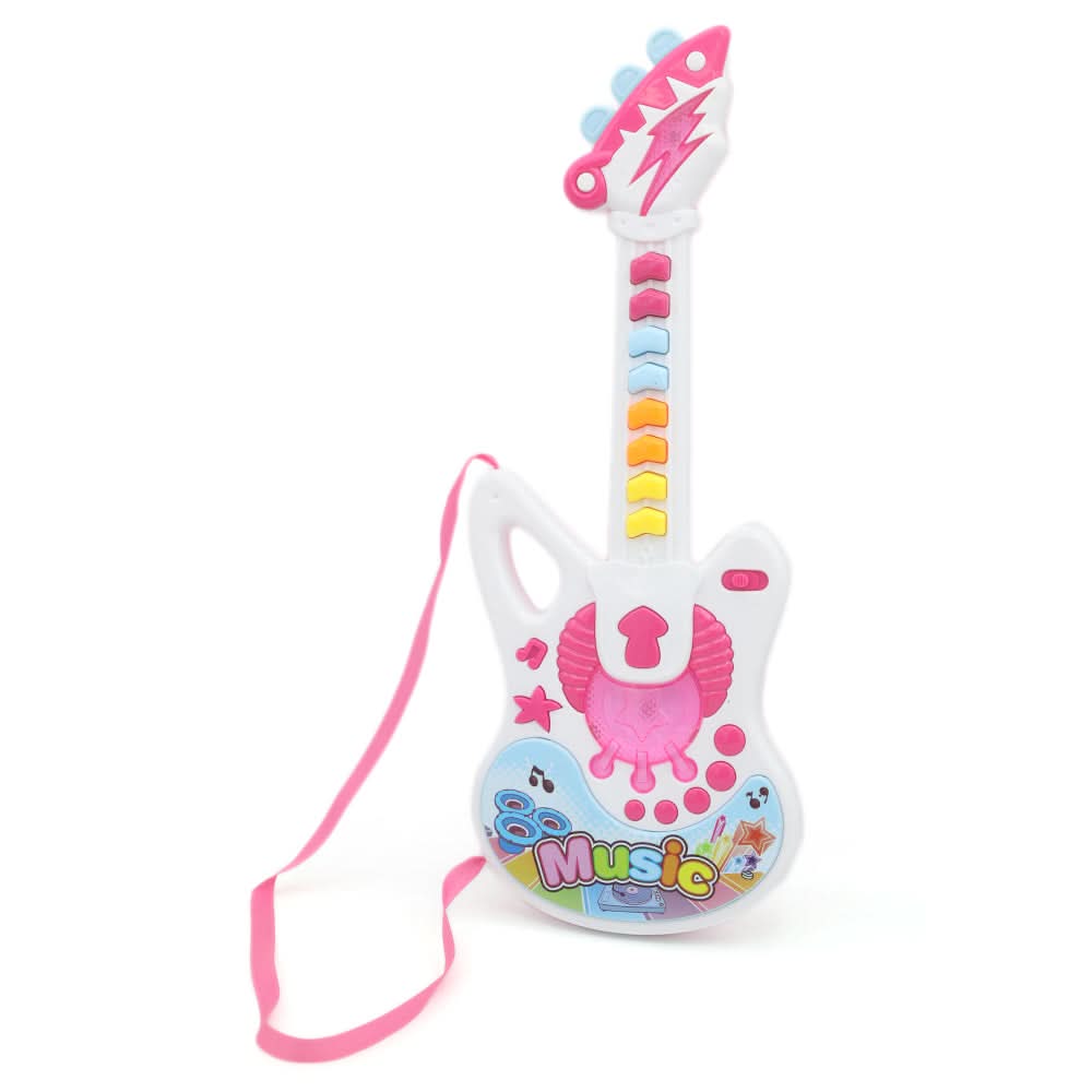 Cartoon Guitar 07917-661f - White, Kids, Musical Toys, Chase Value, Chase Value