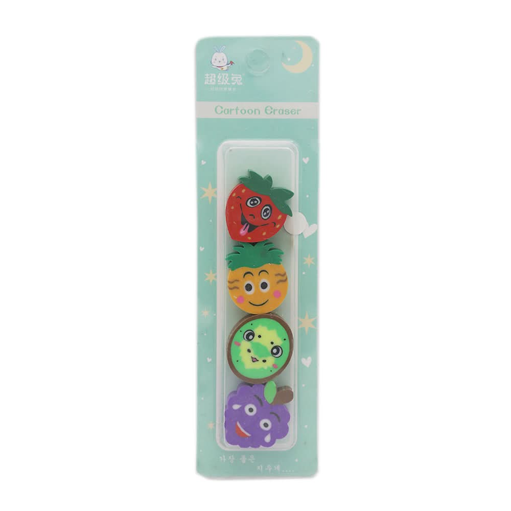 Cartoon Eraser Blister Card SR-1620 - Multi, Kids, Pencil Boxes And Stationery Sets, Chase Value, Chase Value