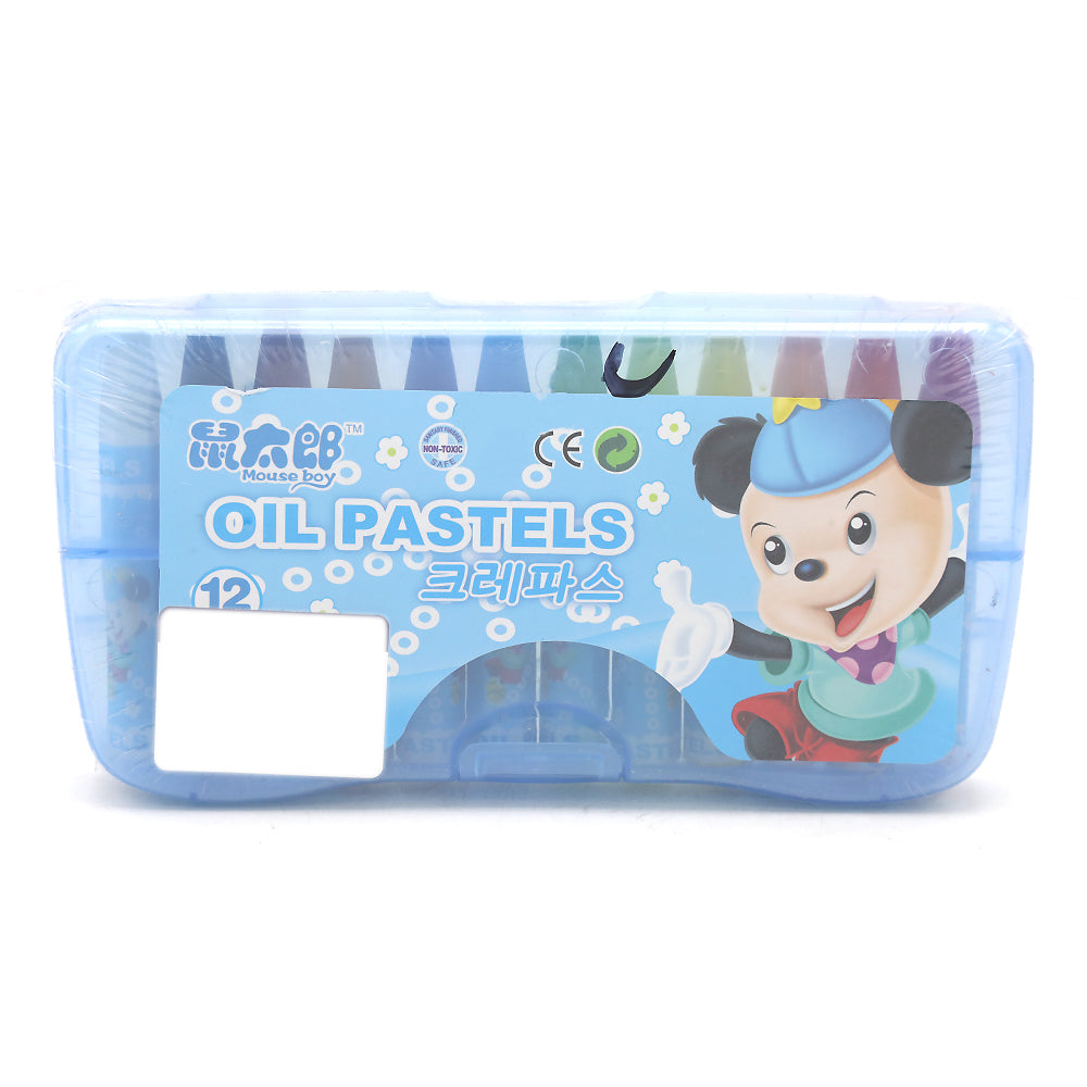 Mouse Boy Oil Pastels 12 Piece SET T-812 - Blue, Kids, Colouring Tools, Chase Value, Chase Value