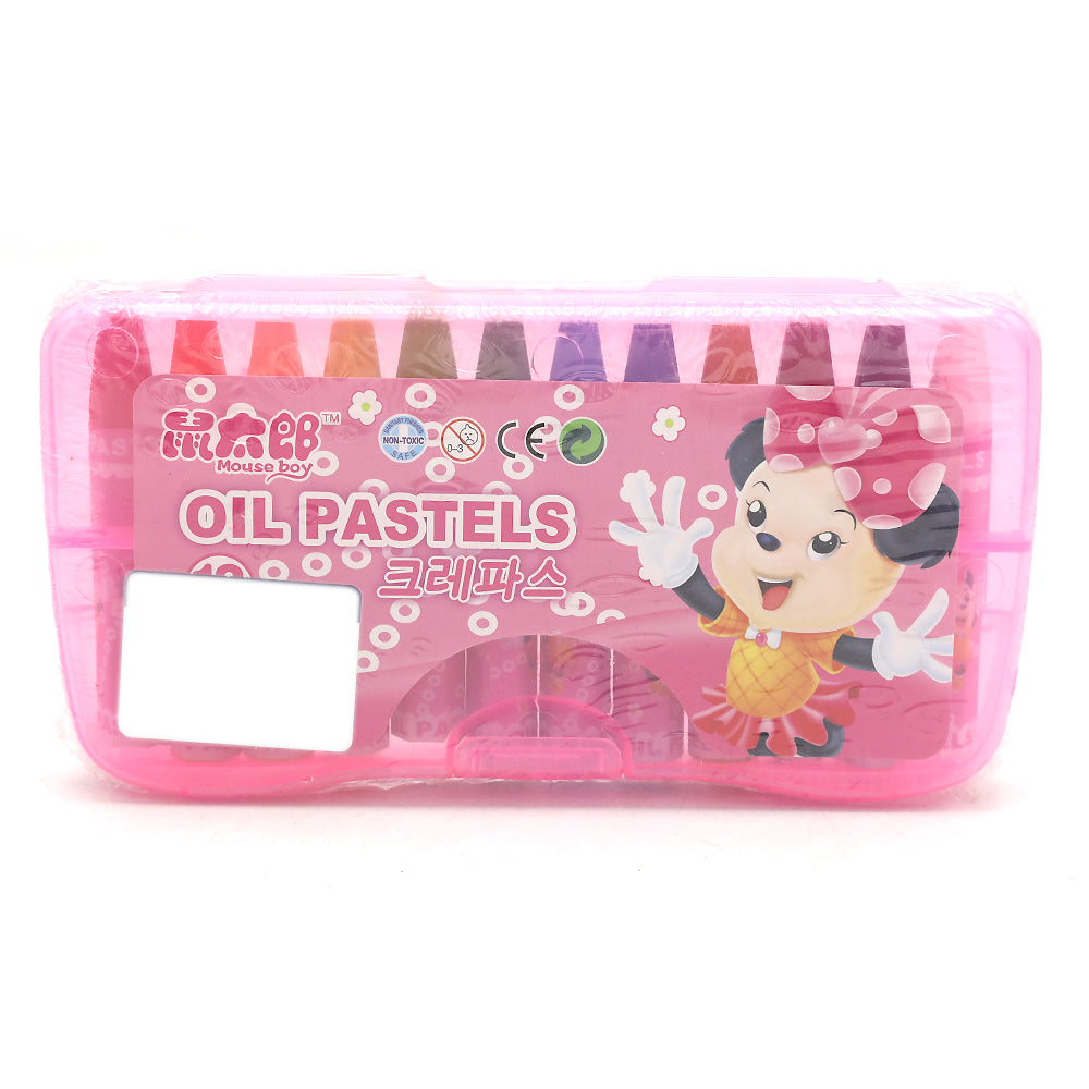 Mouse Boy Oil Pastels 12 Piece SET T-812 - Pink, Kids, Colouring Tools, Chase Value, Chase Value