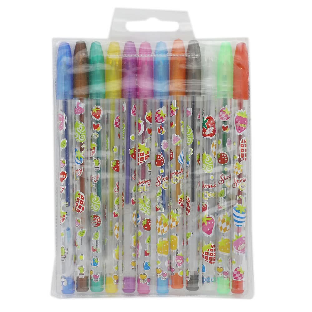 Tuzoo Gliter Pen 12 Color/Set F-528-12 - Multi, Kids, Pencil Boxes And Stationery Sets, Chase Value, Chase Value