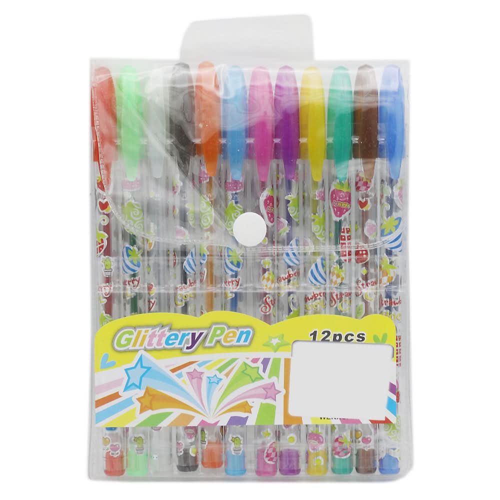 Tuzoo Gliter Pen 12 Color/Set F-528-12 - Multi, Kids, Pencil Boxes And Stationery Sets, Chase Value, Chase Value
