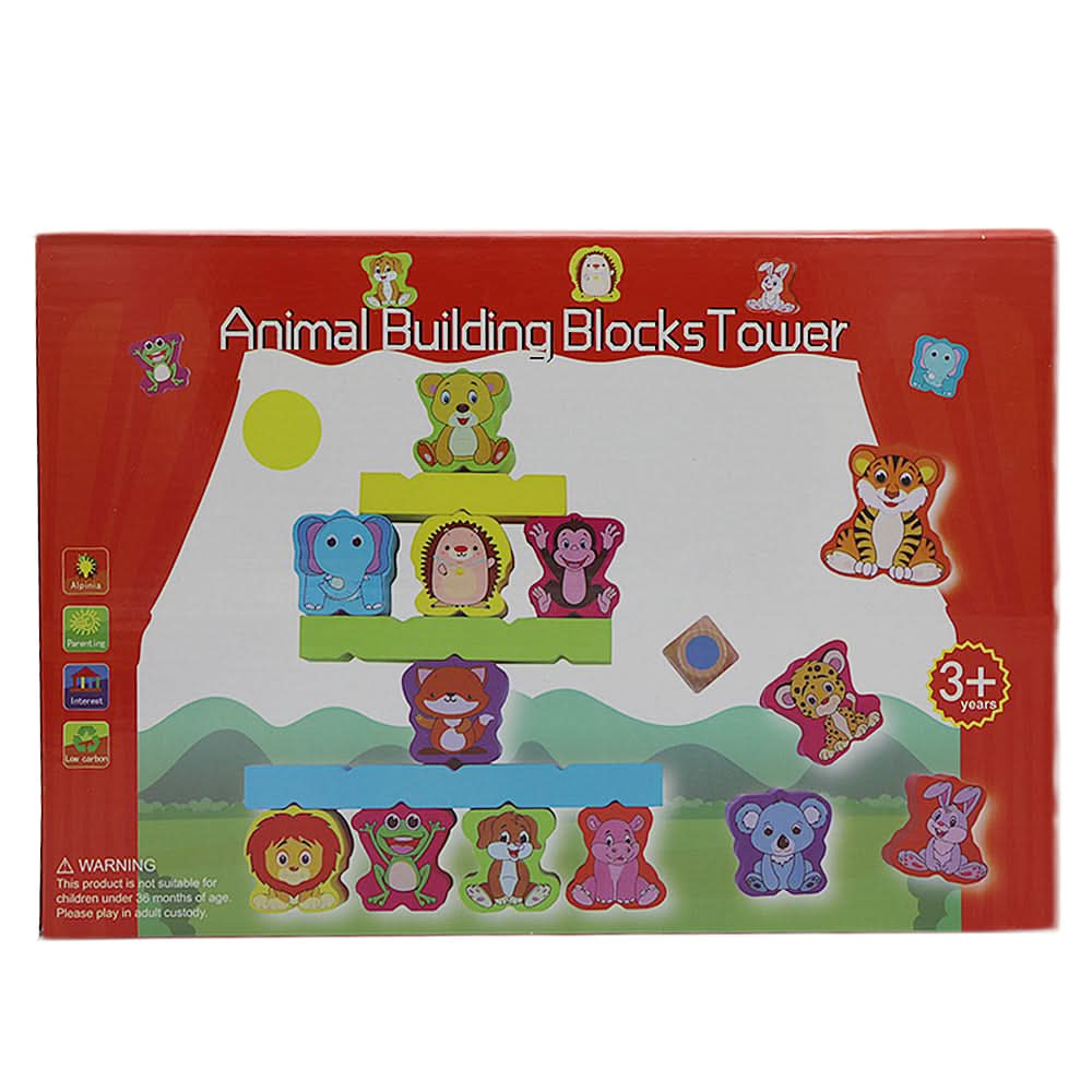Wooden Animal Building Blocks 3624, Kids, Educational Toys, Chase Value, Chase Value