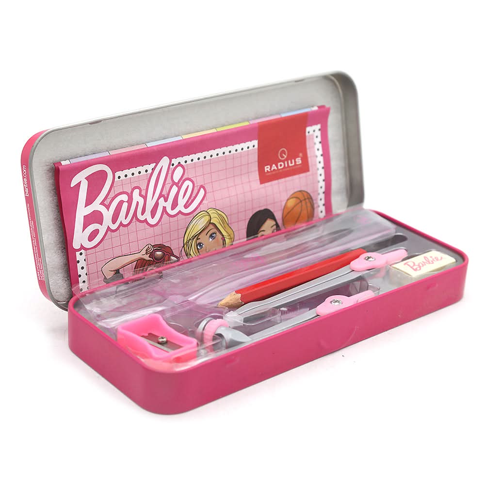 Radius Geometry Box, Metal Barbie MB-01 - Pink, Kids, Pencil Boxes And Stationery Sets, Chase Value, Chase Value