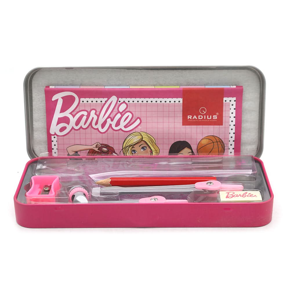 Radius Geometry Box, Metal Barbie MB-01 - Pink, Kids, Pencil Boxes And Stationery Sets, Chase Value, Chase Value