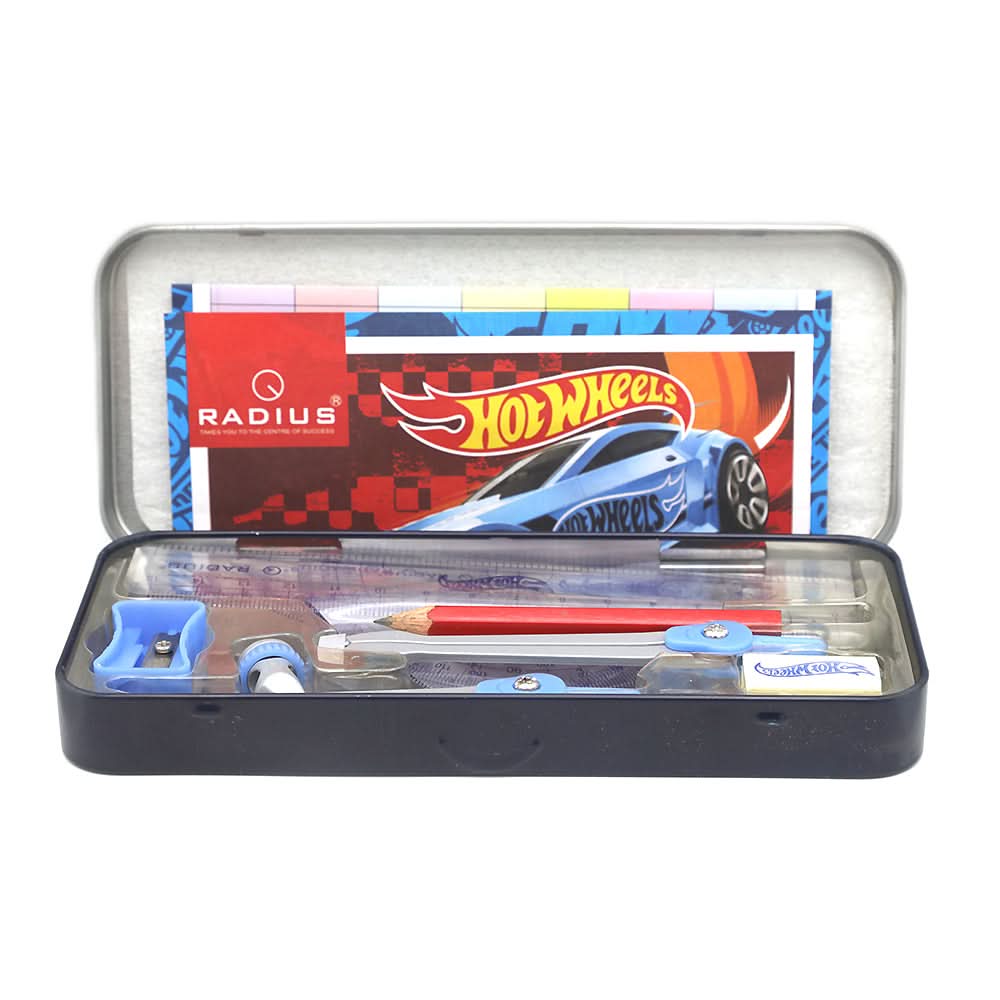 Radius Geometry  Box, Metal Hot Wheel MH-01 - Navy Blue, Kids, Pencil Boxes And Stationery Sets, Chase Value, Chase Value