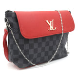 Women's Shoulder Bag K-1234 - Red & Grey, Women, Bags, Chase Value, Chase Value