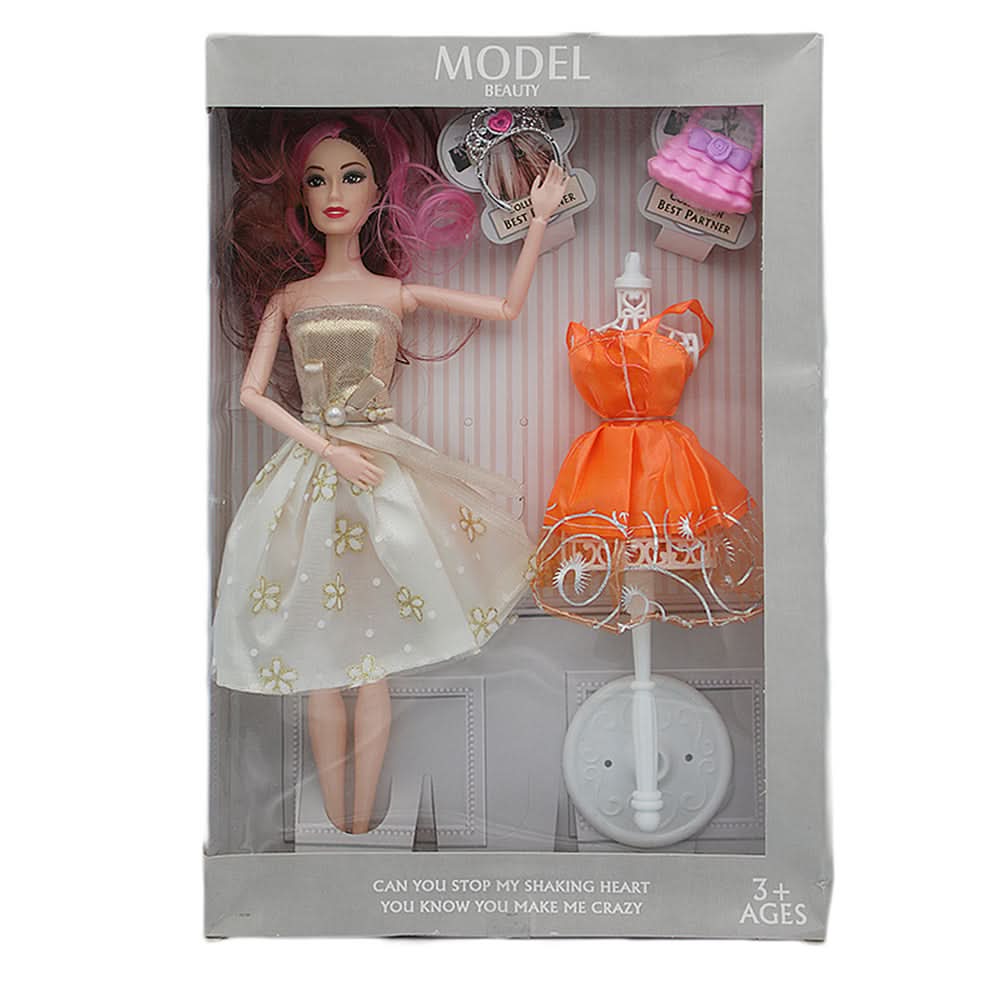 Doll With Dummy & Clothes 3637 - Orange, Kids, Dolls and House, Chase Value, Chase Value