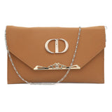 Women's Clutch K-2046 - Brown, Women, Clutches, Chase Value, Chase Value
