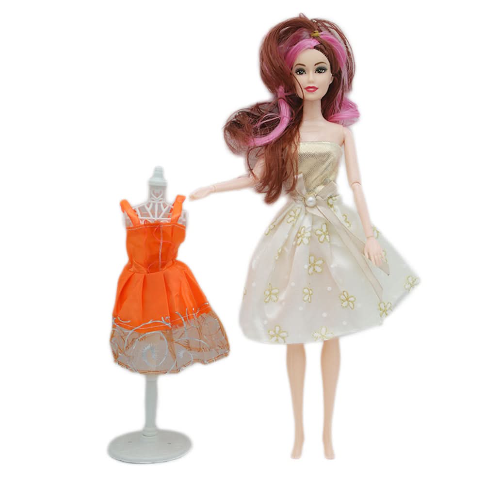 Doll With Dummy & Clothes 3637 - Orange, Kids, Dolls and House, Chase Value, Chase Value