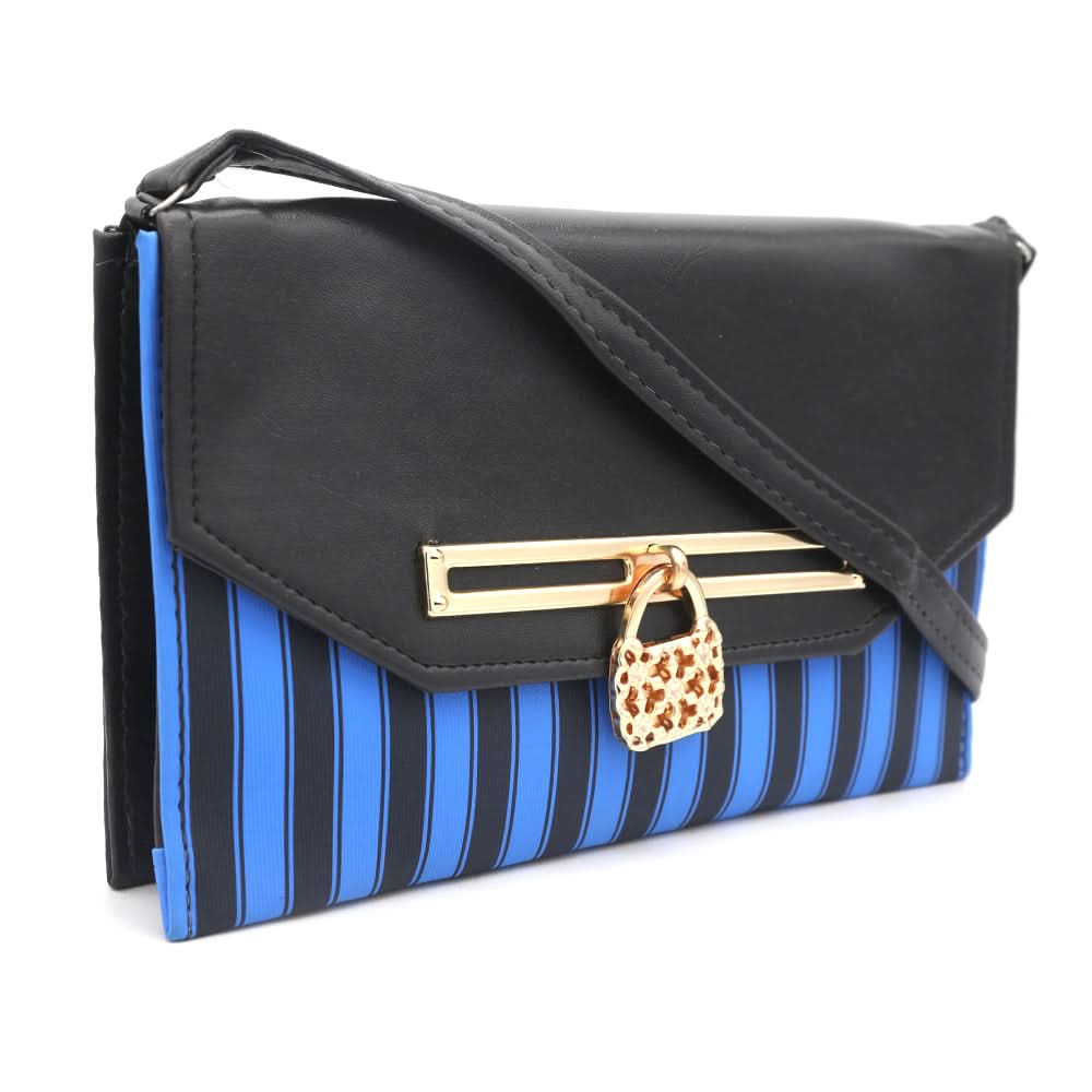 Women's Clutch K-2021 - Black & Royal Blue, Women, Clutches, Chase Value, Chase Value