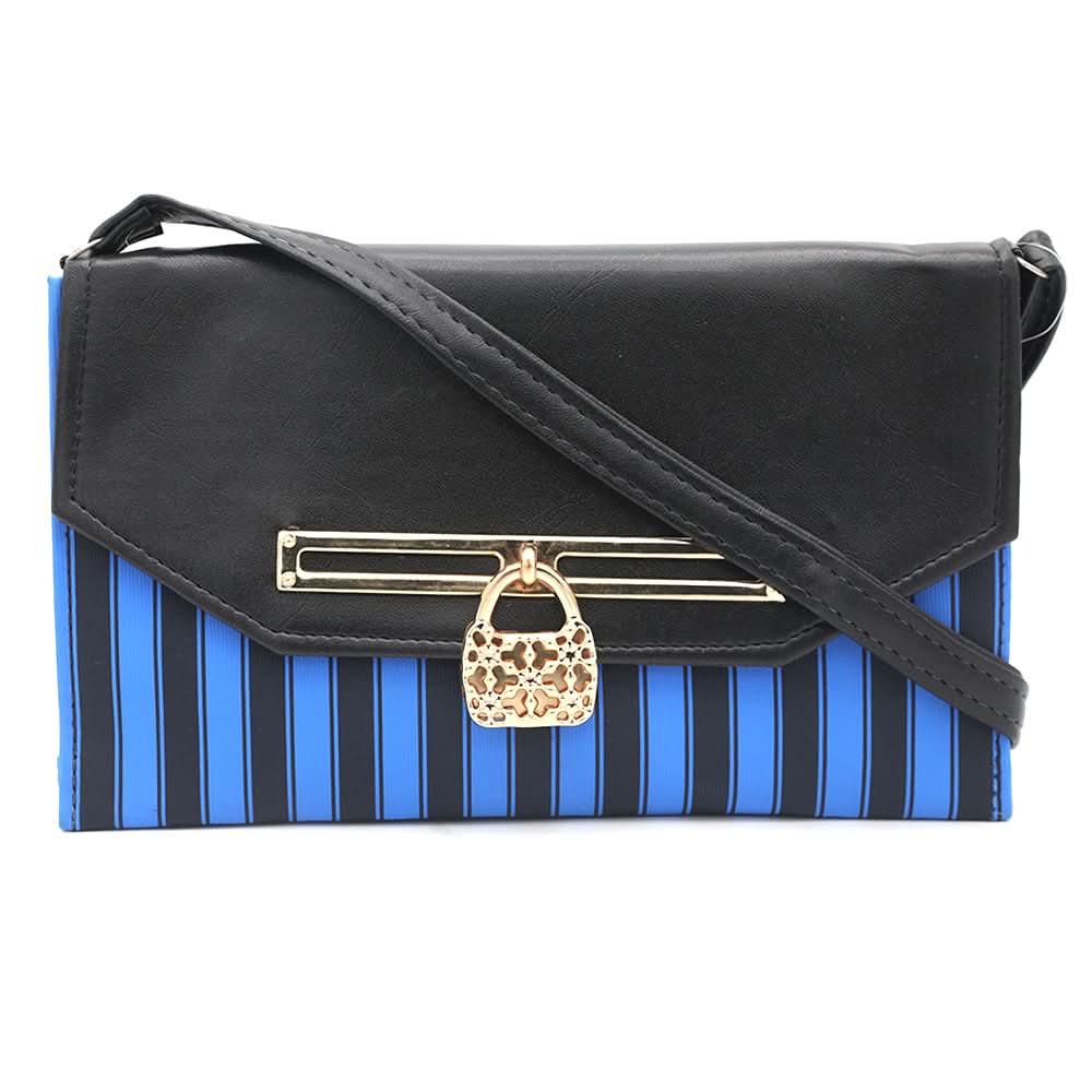 Women's Clutch K-2021 - Black & Royal Blue, Women, Clutches, Chase Value, Chase Value