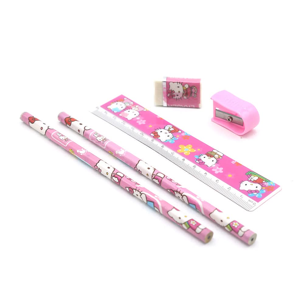 Stationary Set 801 (0S1-JG1) - Pink, Kids, Pencil Boxes And Stationery Sets, Chase Value, Chase Value