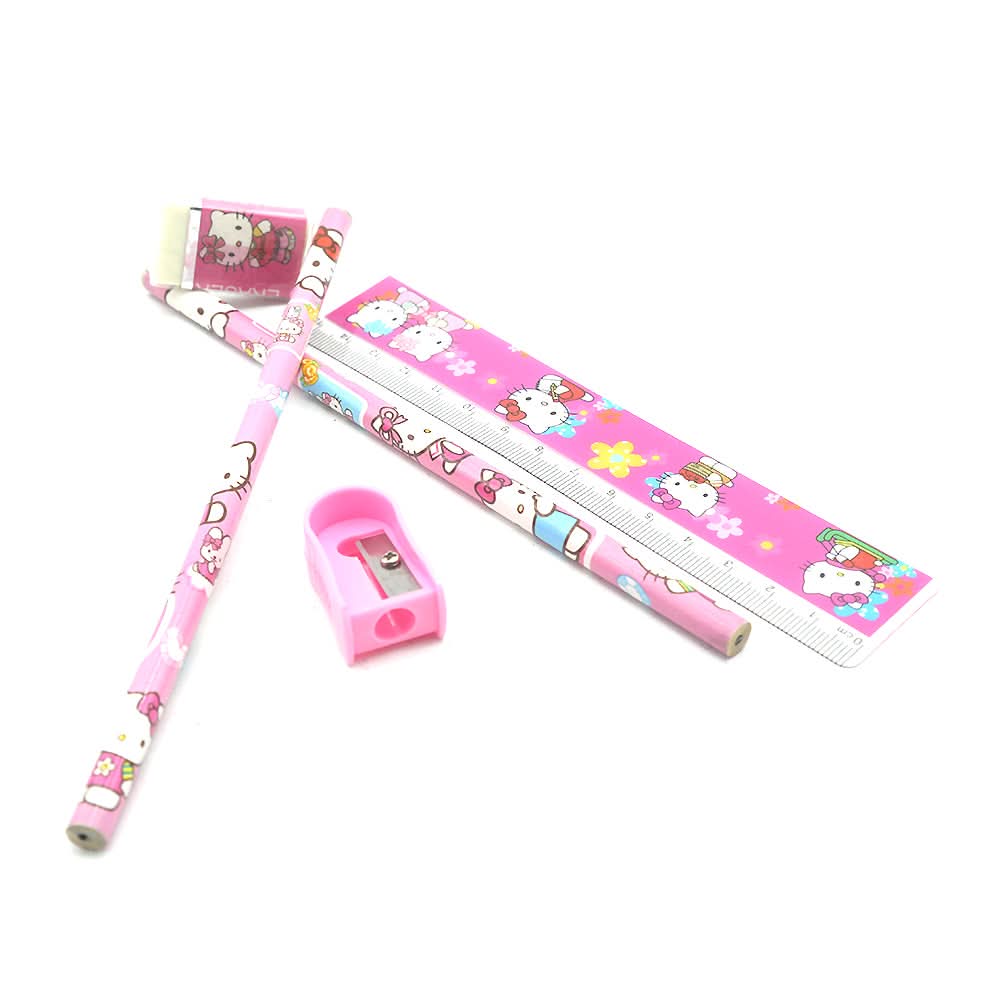 Stationary Set 801 (0S1-JG1) - Pink, Kids, Pencil Boxes And Stationery Sets, Chase Value, Chase Value